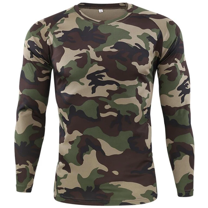 Outdoor Hunting T Shirts - Camouflage Men's T-Shirt Breathable Quick Dry