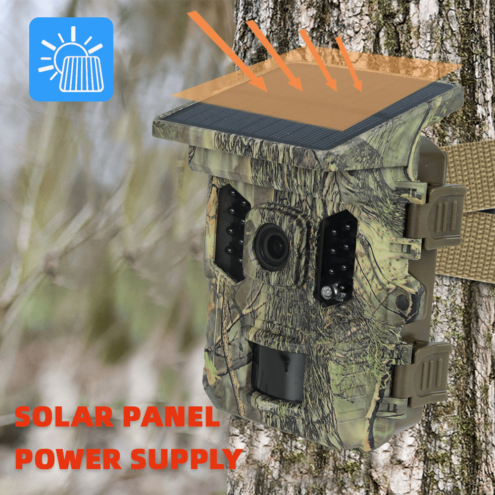 Outdoor Hunting Camera Wifi - Wildlife Camera Solar Energy Trail Cam