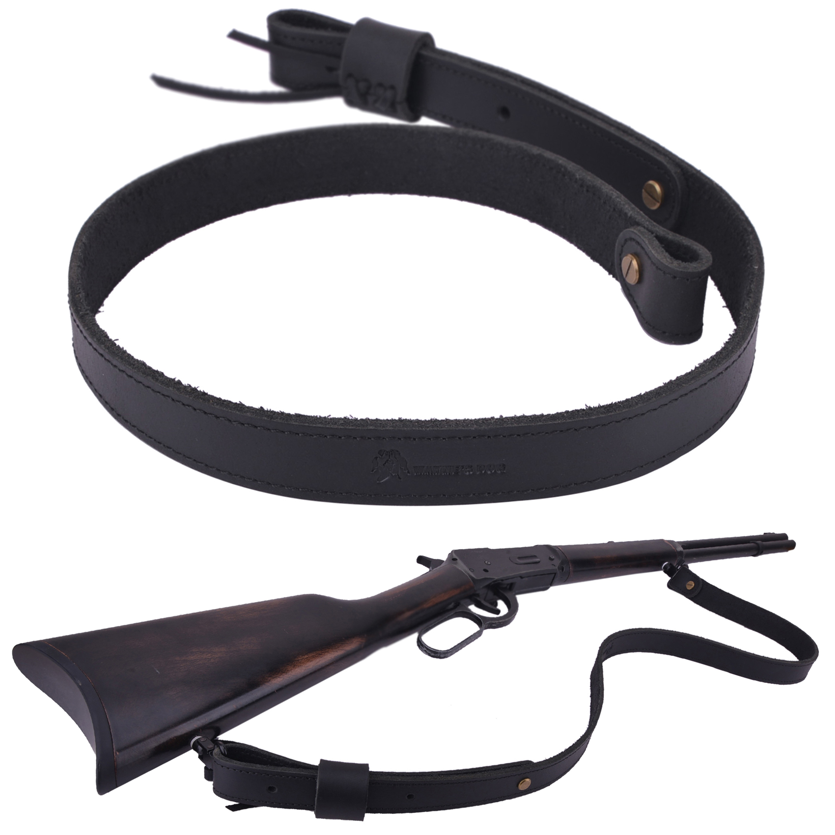 Rifle Sling Swivel - Rifle Gun Sling Buffalo Hide Leather
