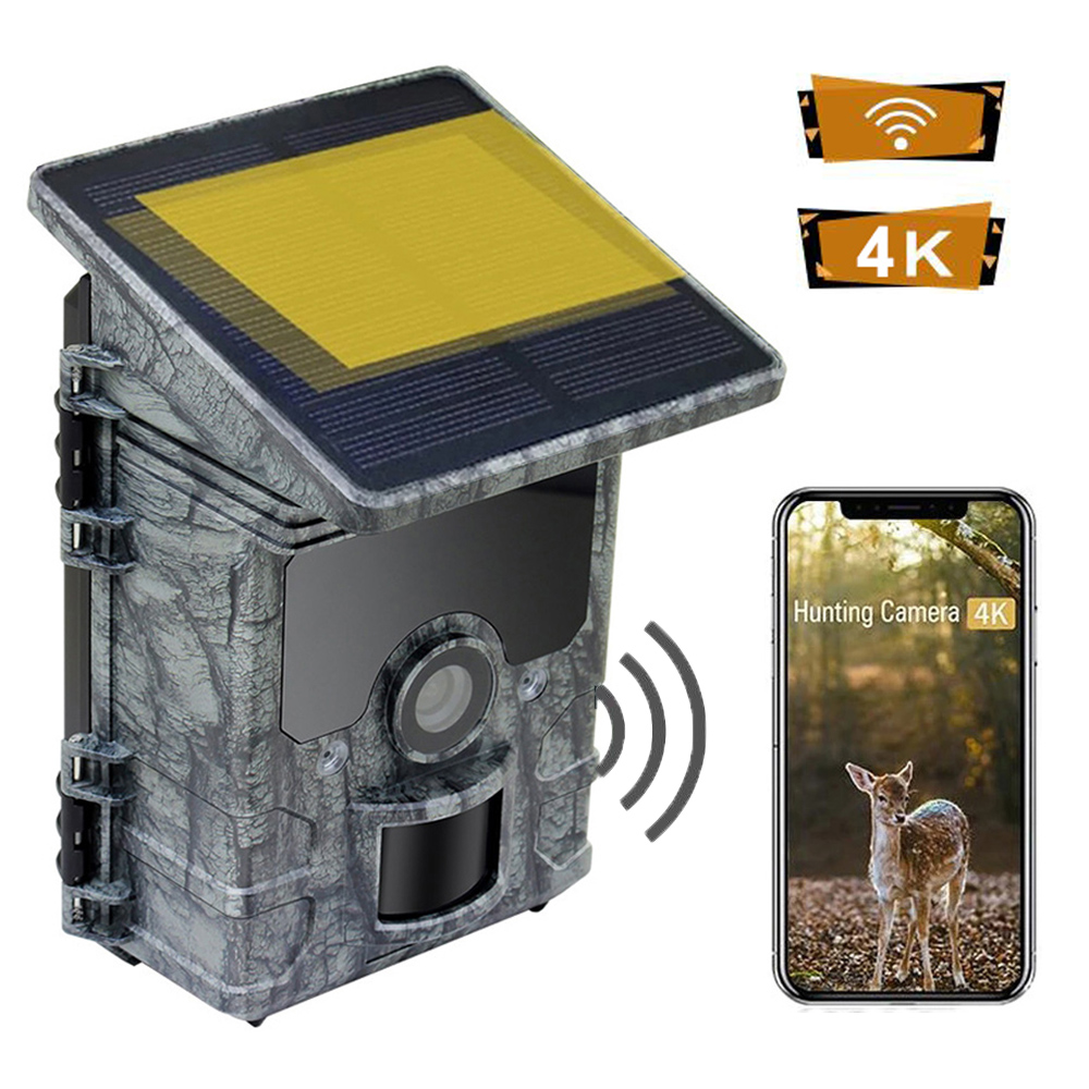 Outdoor Hunting Camera Wifi - Solar Panel Hunting Camera 4K 30MP