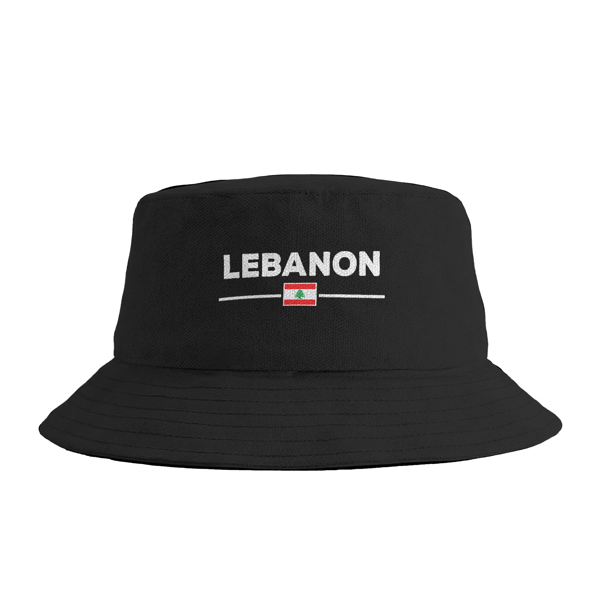 Outdoor Hunting Maps - Lebanon Flag Map Bucket Hat Summer