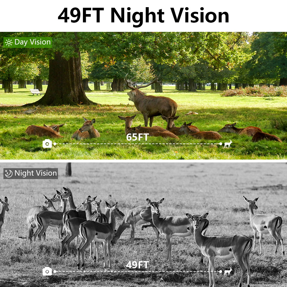 WiFi Trail Camera, 60MP Wildli - Hunting Outdoors Card のレビューと価格