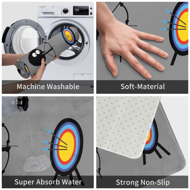 Archery Target Door Floor Bath - Hunting Outdoor Rug のレビューと価格