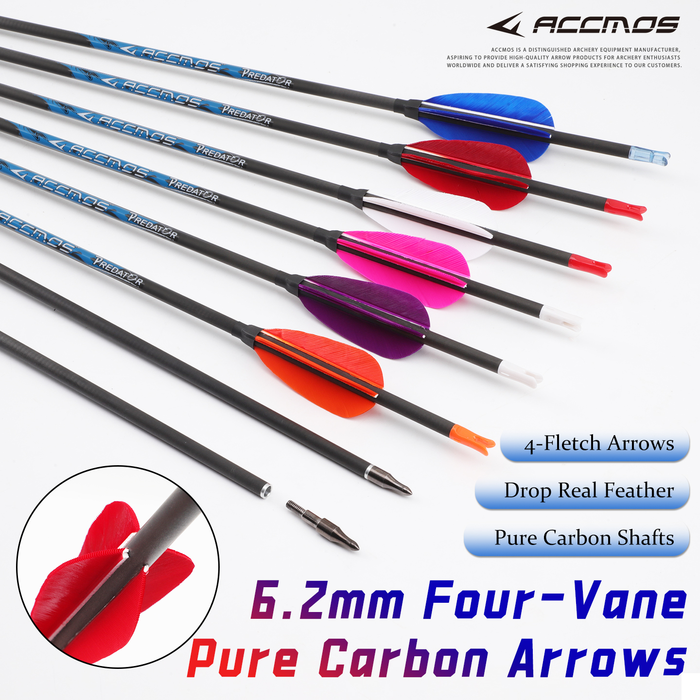 ACCMOS 4-Vanes Pure Carbon Arr - Arrow Carbon Shaft のレビューと価格