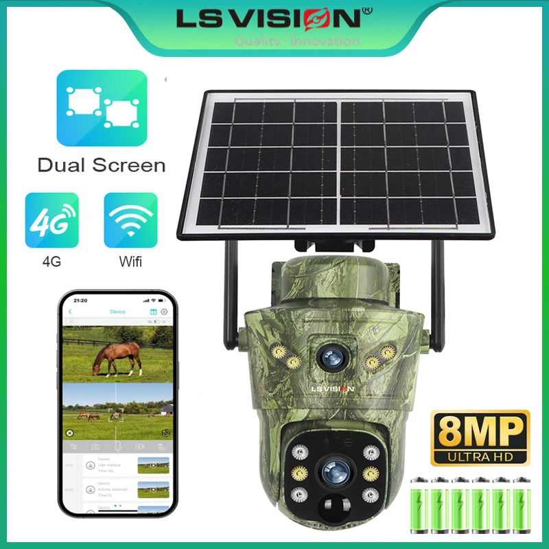 LS VISION 8MP 4G Solar Hunting - Outdoor Hunting Camera Wifi のレビューと価格