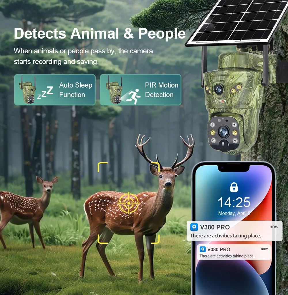 LS VISION 8MP 4G Solar Hunting - Outdoor Hunting Camera Wifi のレビューと価格