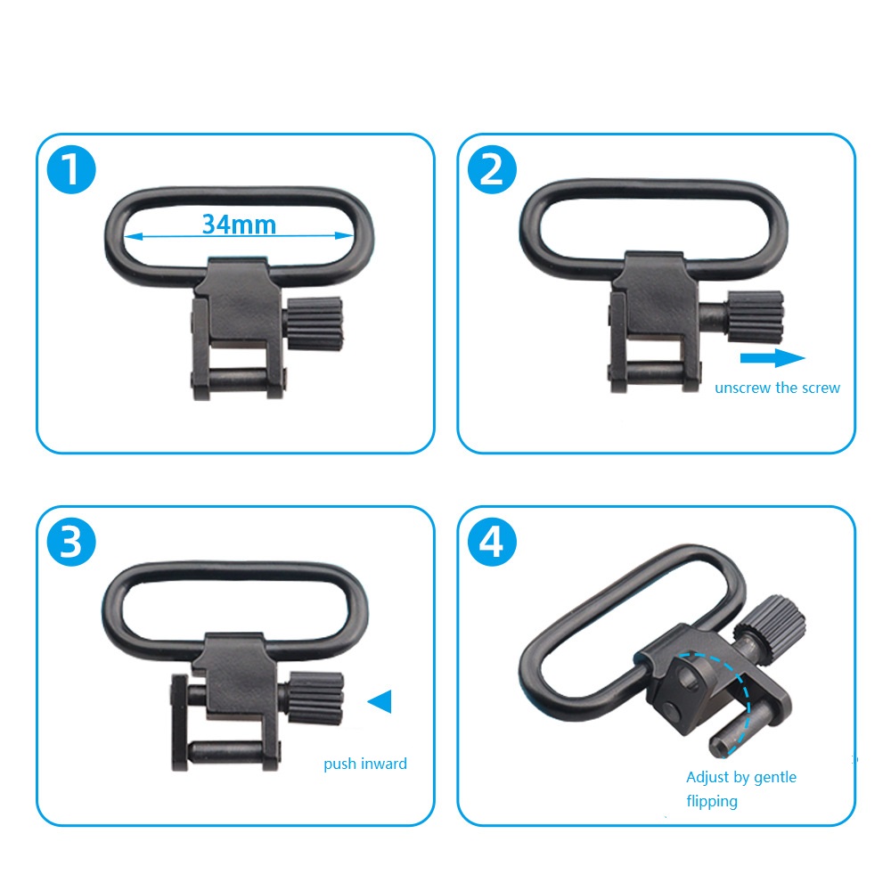 2PCS  QD Sling Swivel Strap Bu - Rifle Sling Swivel のレビューと価格