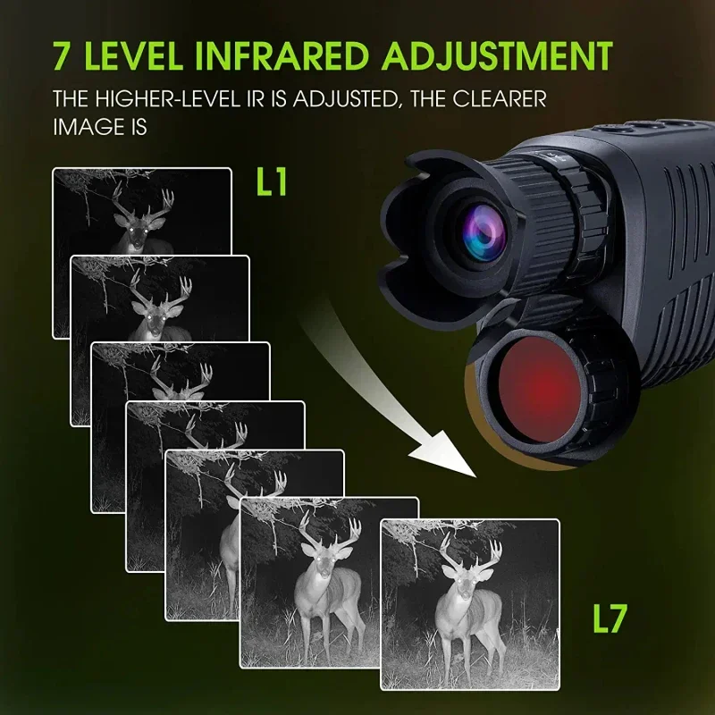 1080P HD Monocular Night Visio - Hunting Outdoor Day のレビューと価格
