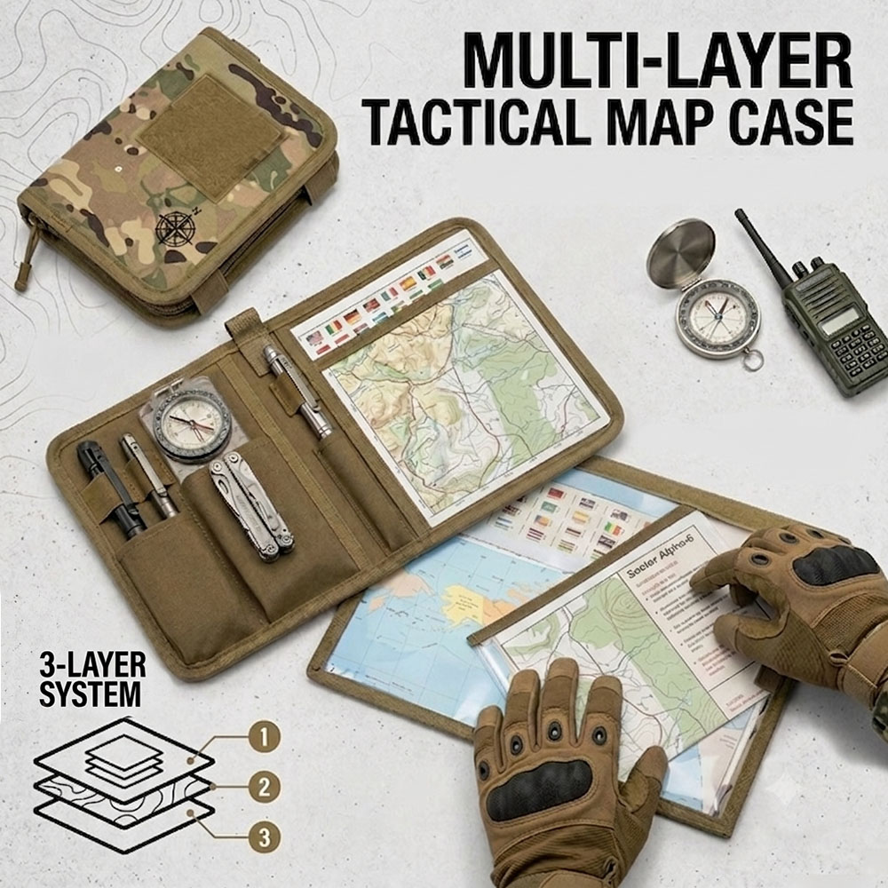 Tactical Foldable Map Case Wat - Outdoor Hunting Maps のレビューと価格