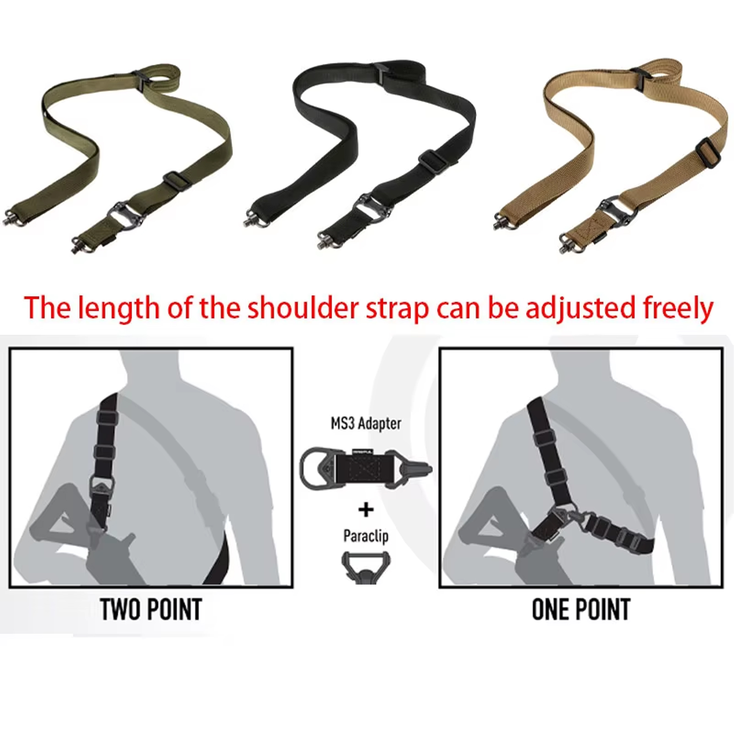 Tactical MS3 Gun QD 2 Point Sl - Rifle Sling Swivel のレビューと価格