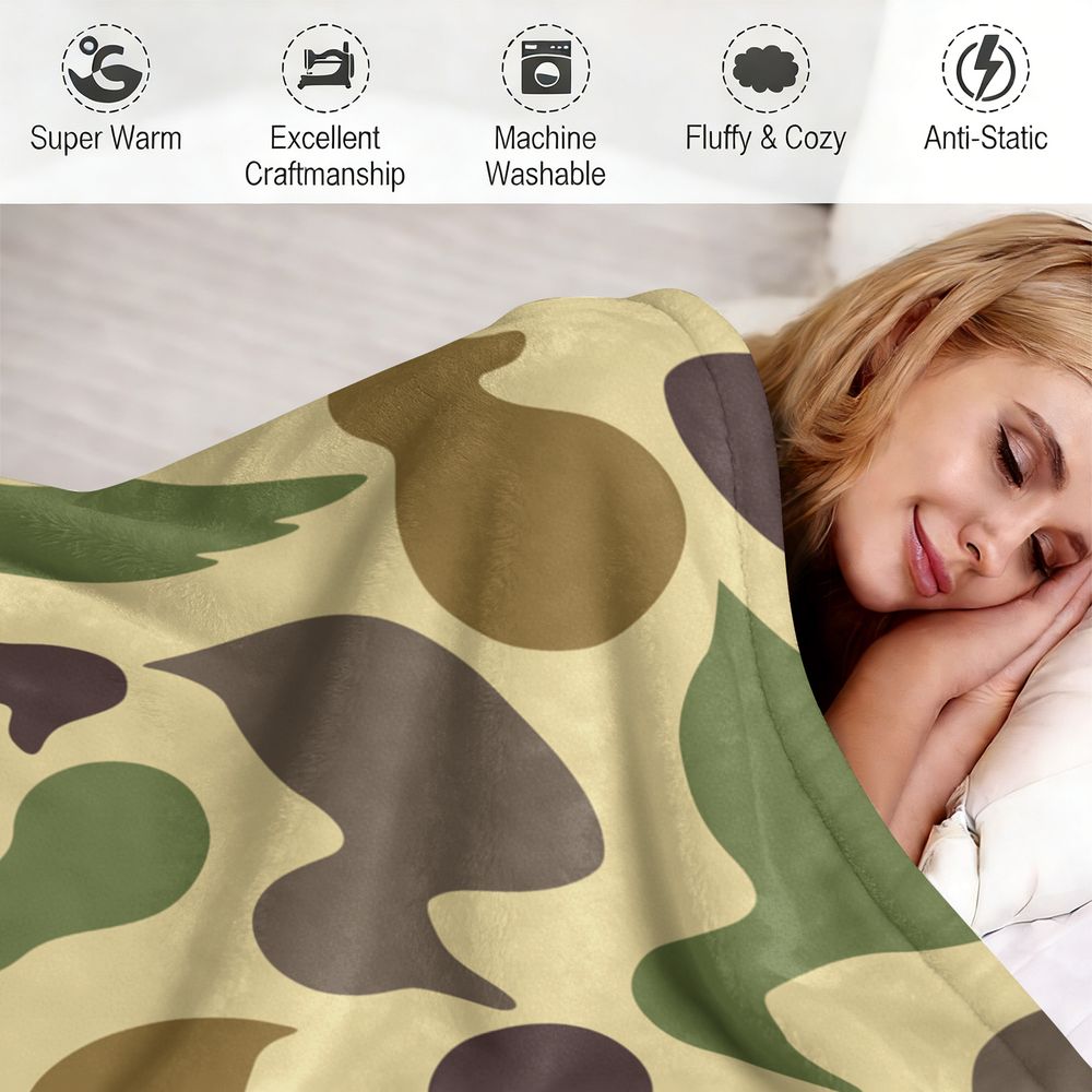 Duck Pattern Flannel Blanket S - Hunting Outdoor Rug のレビューと価格