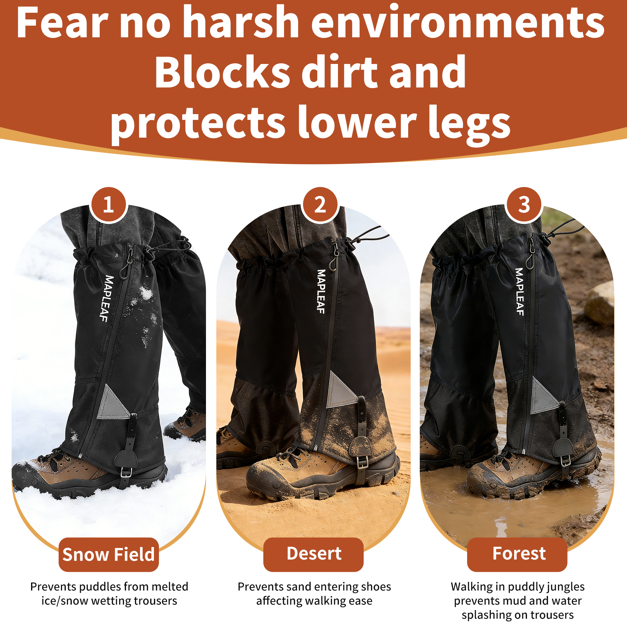 MAPLEAF Waterproof Leg Gaiters - Hunting Fishing Outdoor のレビューと価格