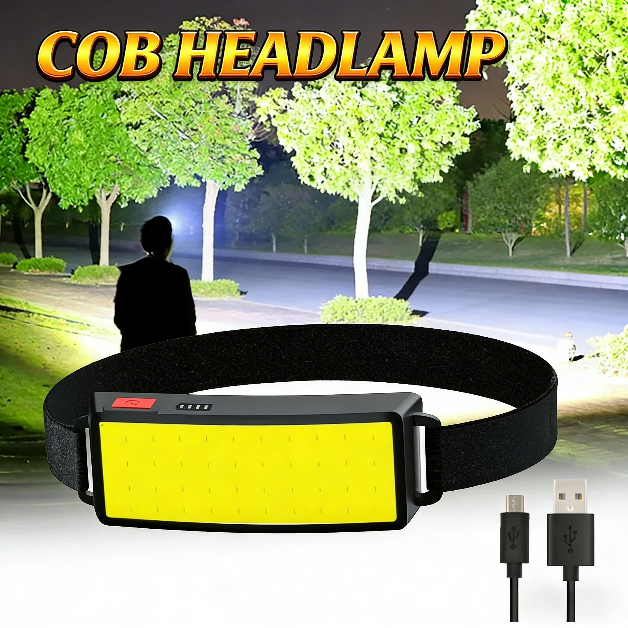 COB Portable LED Headlights Ou - Hunting Fishing Outdoor のレビューと価格