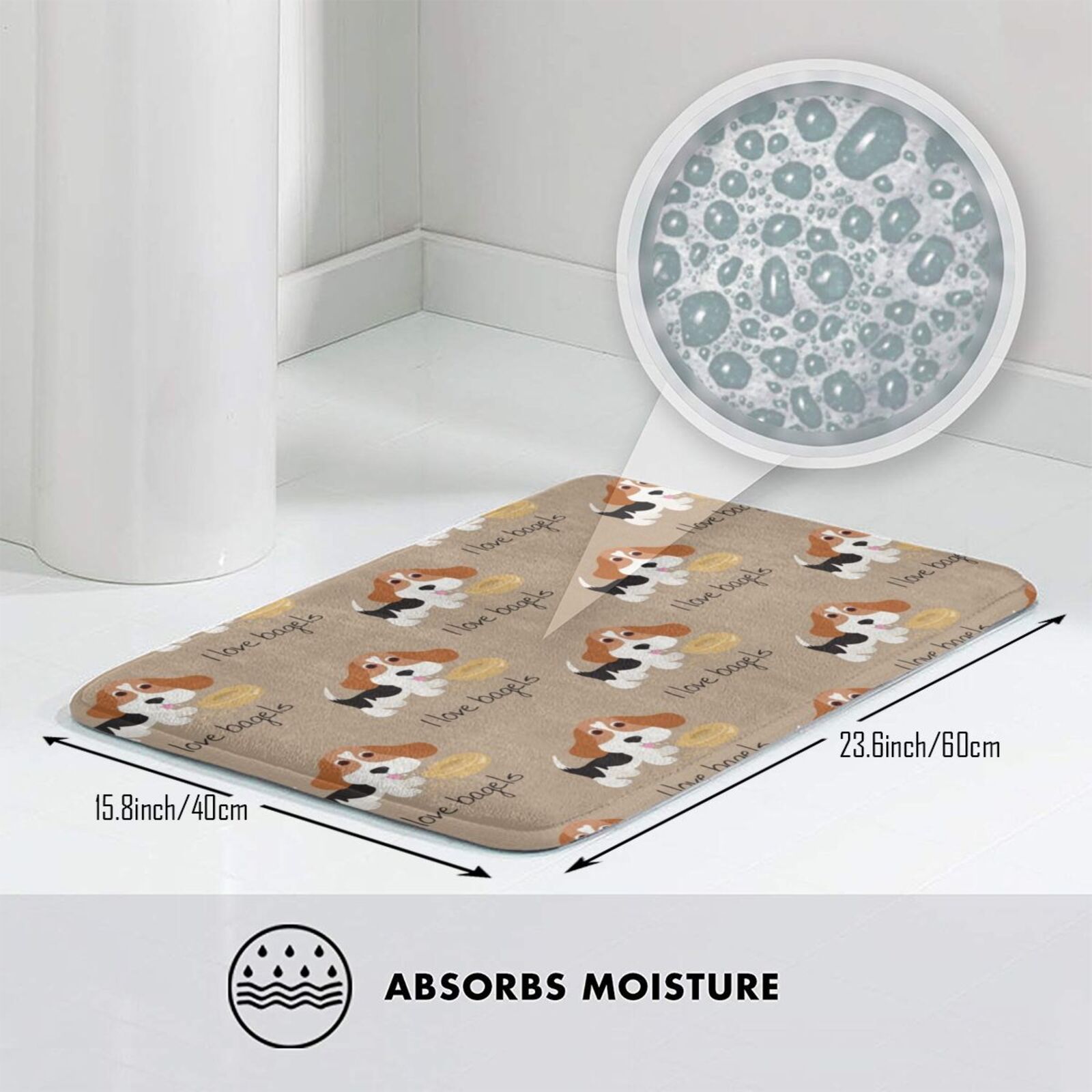 I Love Bagels ? Bonnieportrait - Hunting Outdoor Rug のレビューと価格