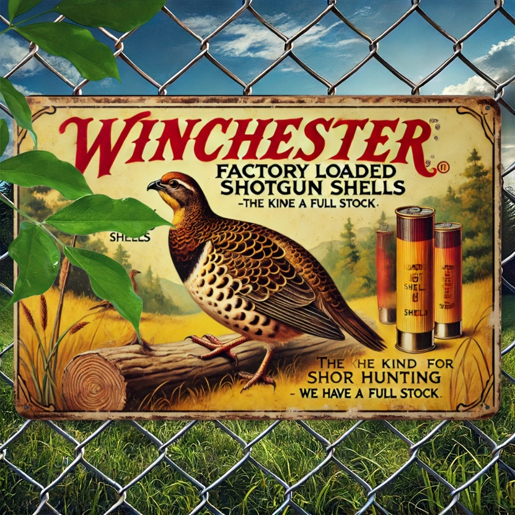 Tin Sign - Vintage Durable Met - Hunting Quail のレビューと価格