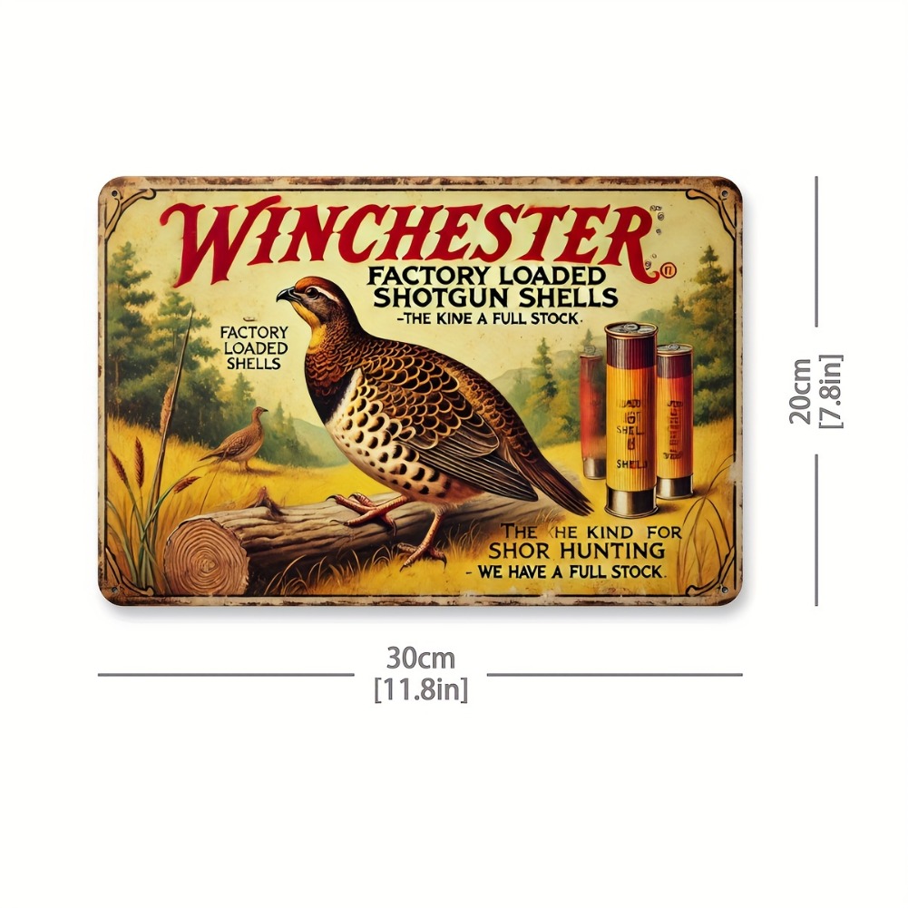 Tin Sign - Vintage Durable Met - Hunting Quail のレビューと価格