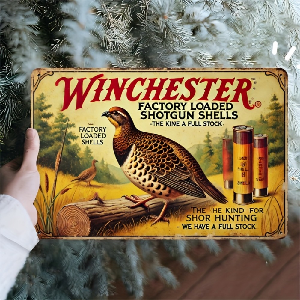 Tin Sign - Vintage Durable Met - Hunting Quail のレビューと価格