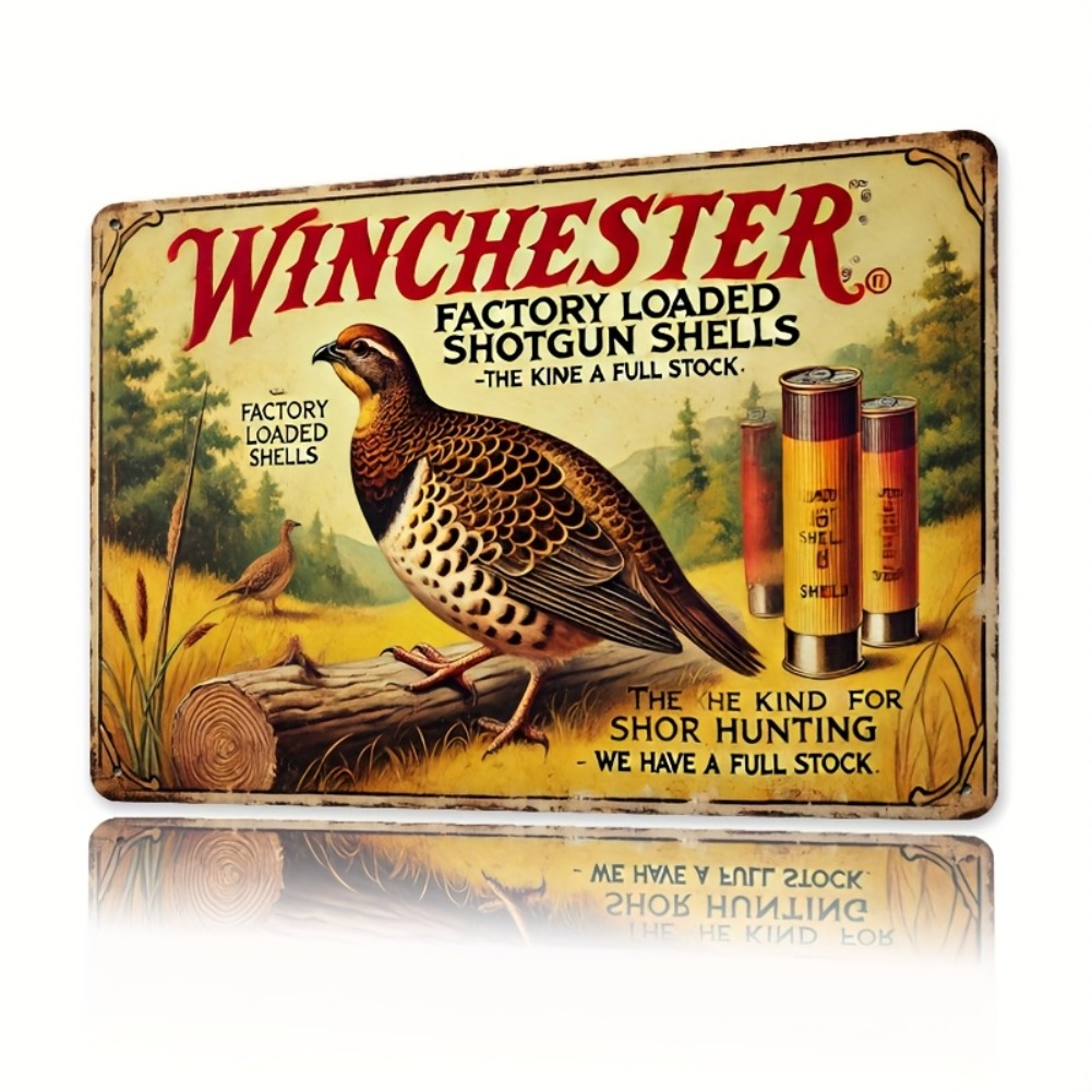 Tin Sign - Vintage Durable Met - Hunting Quail のレビューと価格