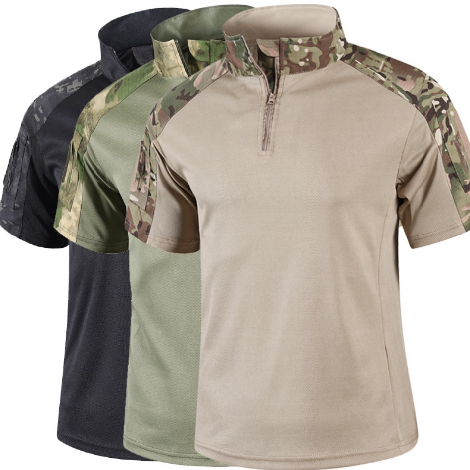 Camo Tactical Shirt Short Slee - Outdoor Hunting T Shirts のレビューと価格