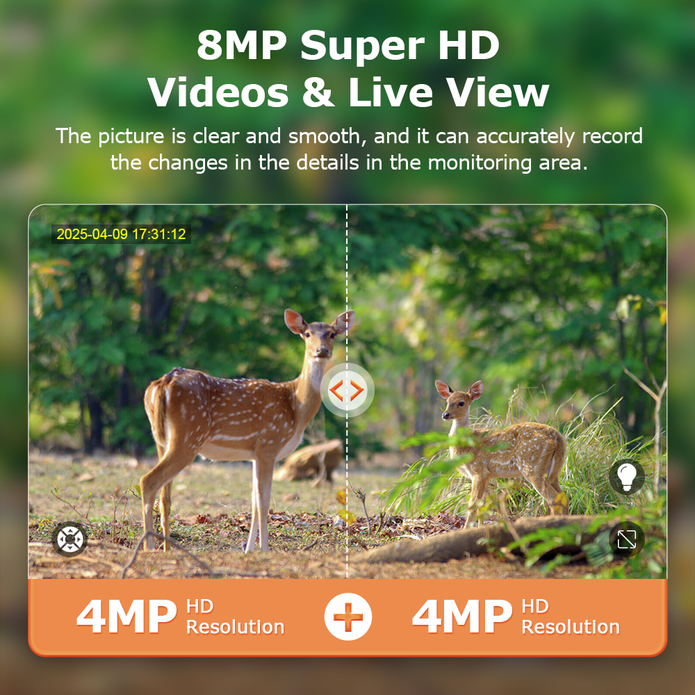 4K 8MP 4G SIM WIFI Solar Power - Outdoor Hunting Camera Wifi のレビューと価格