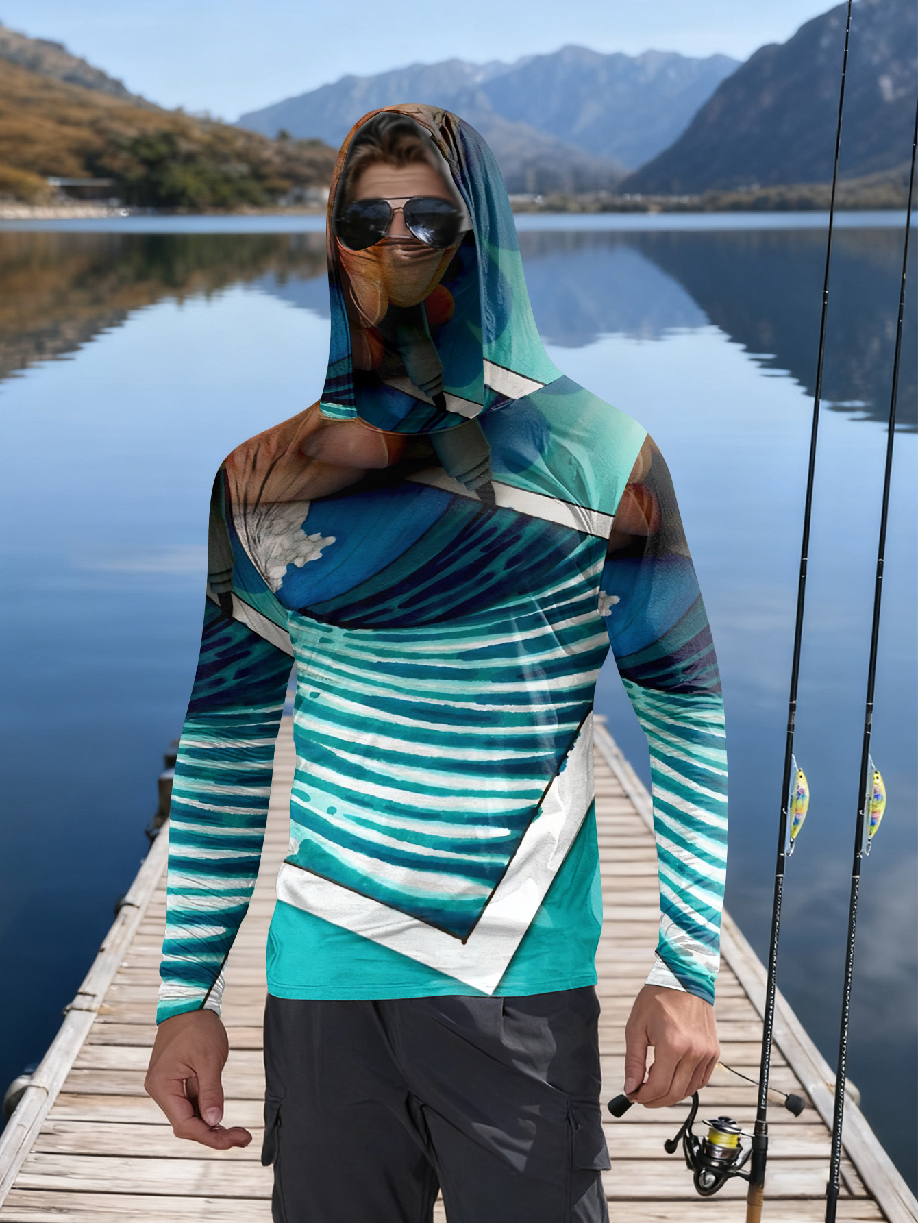 Fishing hooded sweatshirt men' - Hunting Fishing Outdoor のレビューと価格