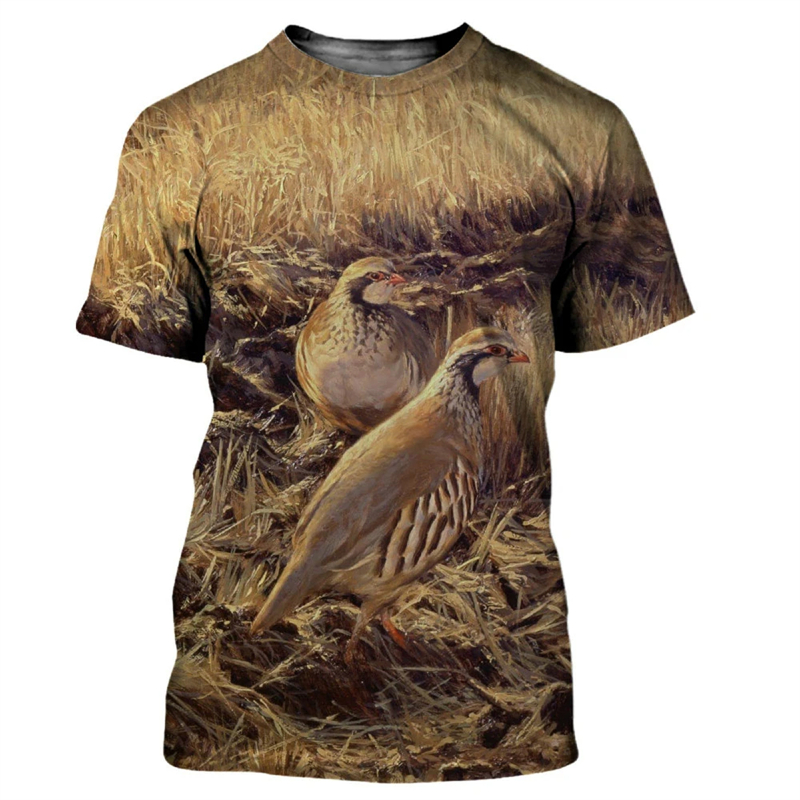Animal Quail 3D Print T-shirt  - Hunting Quail のレビューと価格