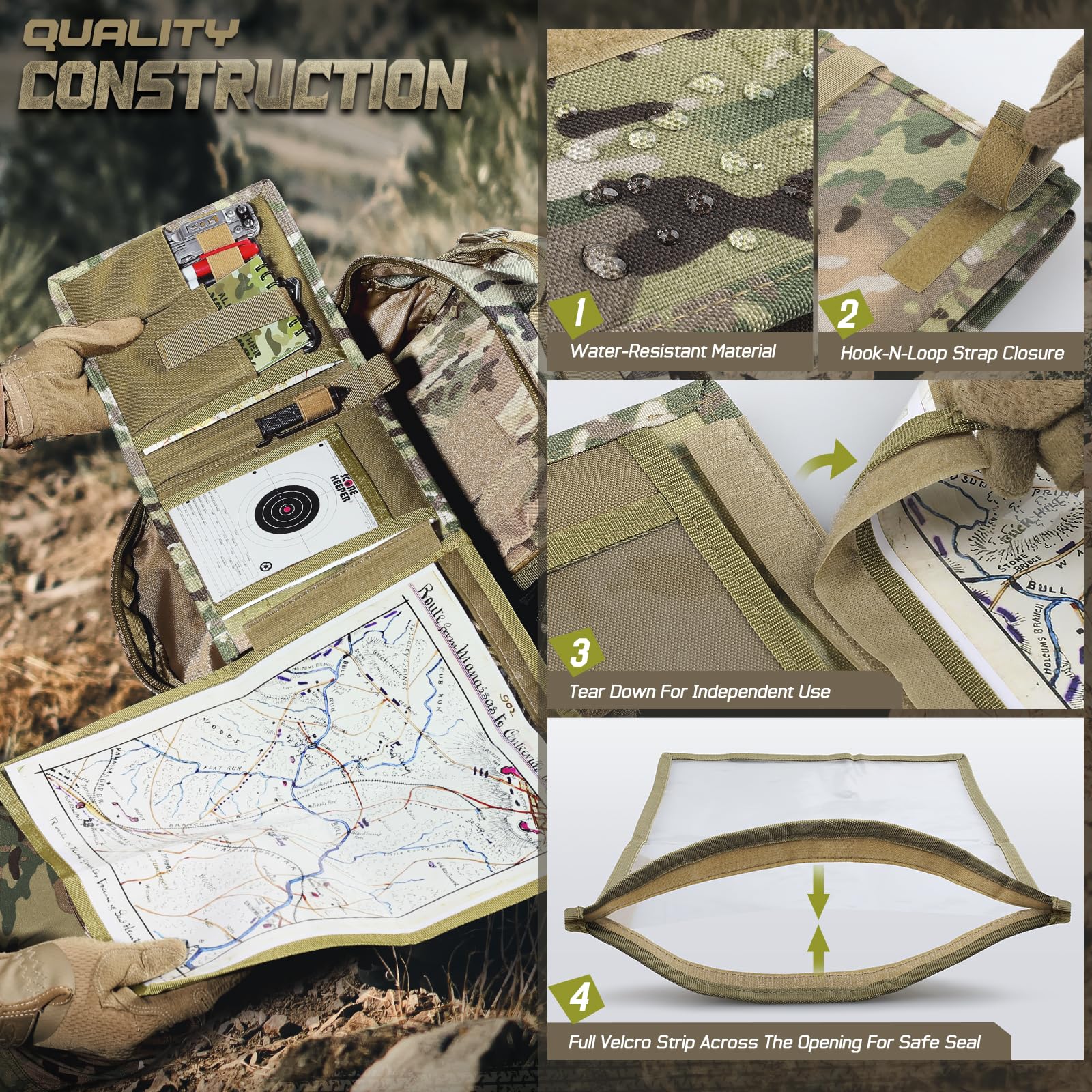 Tactical Pouch Military Map Ca - Outdoor Hunting Maps のレビューと価格