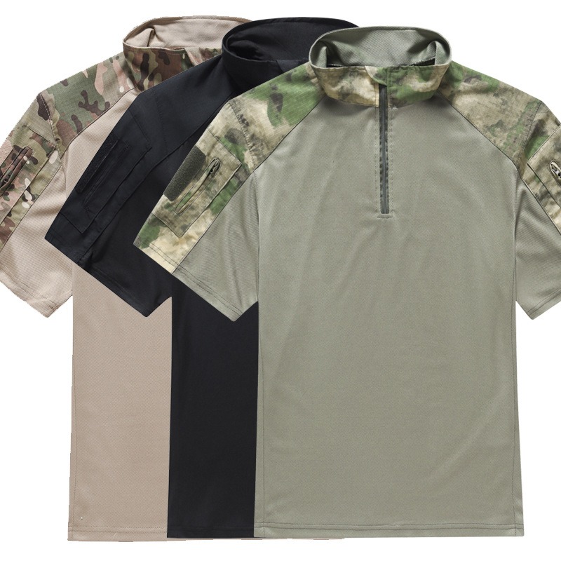 Camo Tactical Shirt Short Slee - Outdoor Hunting T Shirts のレビューと価格