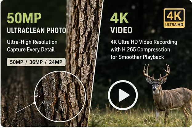 Solar Wildlife 50MP 4K Video T - Outdoor Hunting Camera Wifi のレビューと価格