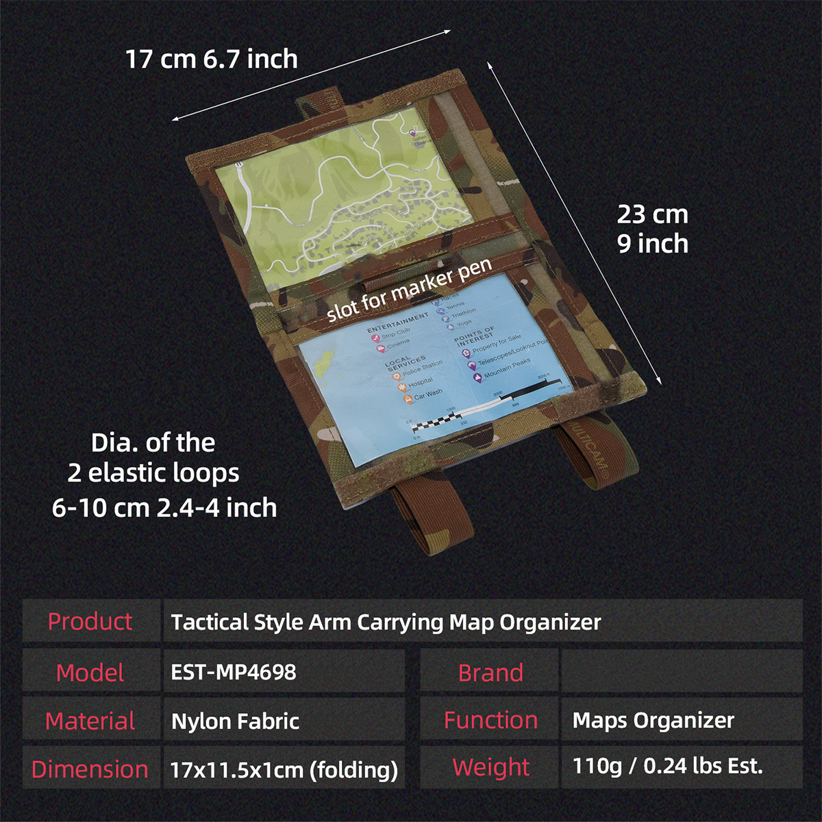 Tactical Military Arm Pouch Sh - Outdoor Hunting Maps のレビューと価格