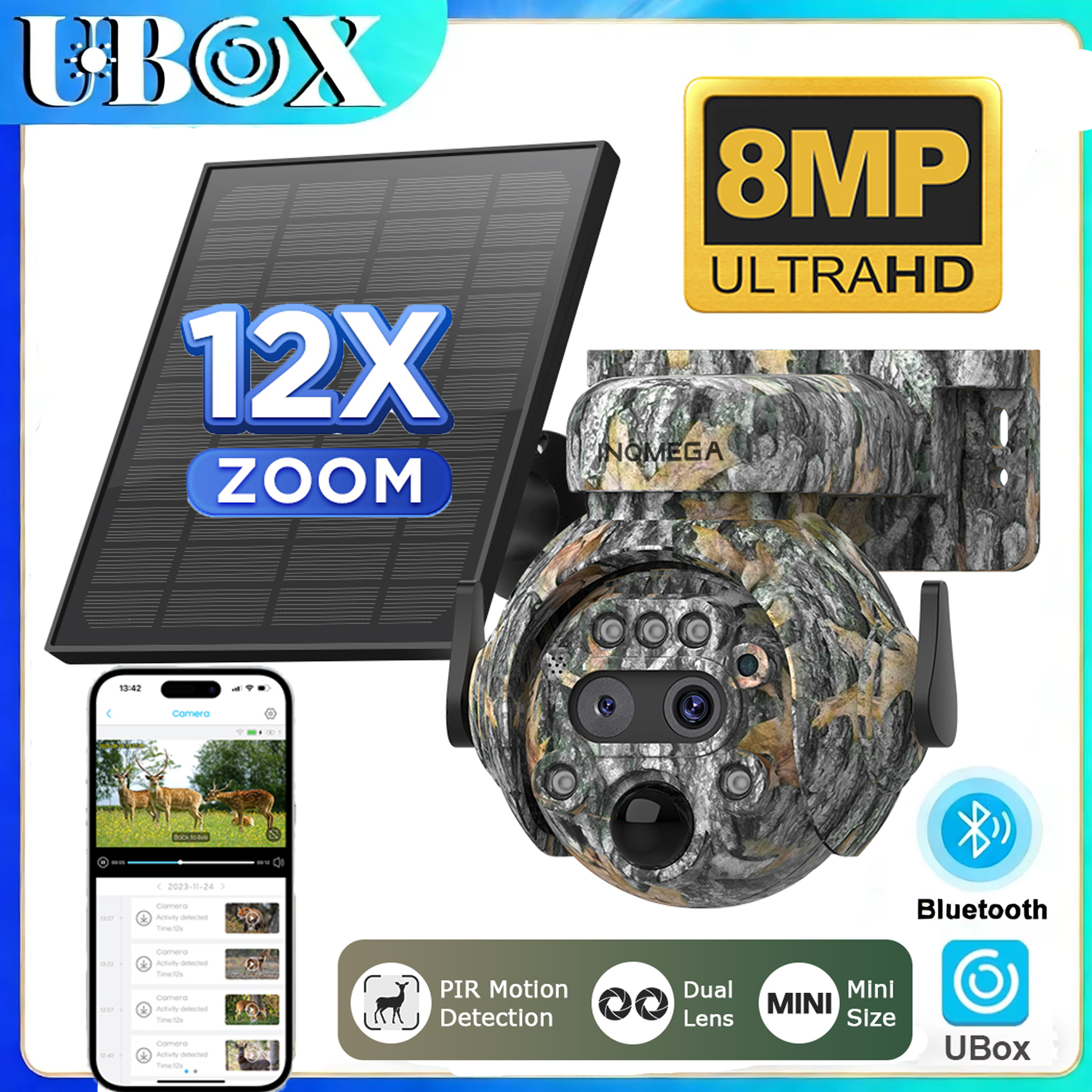 INQMEGA 4K 4G SIM Solar Securi - Outdoor Hunting Camera Wifi のレビューと価格
