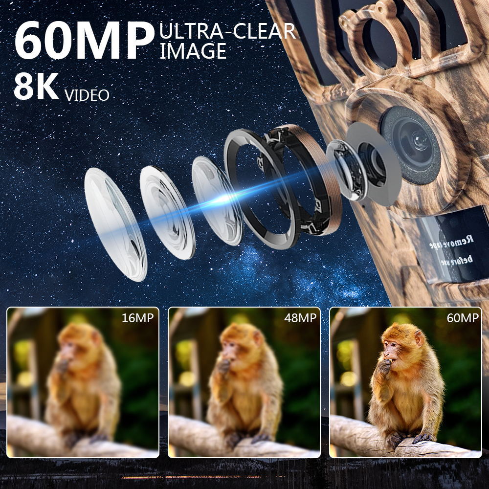 PR801W Ultra Clear 8K Video 60 - Outdoor Hunting Camera Wifi のレビューと価格