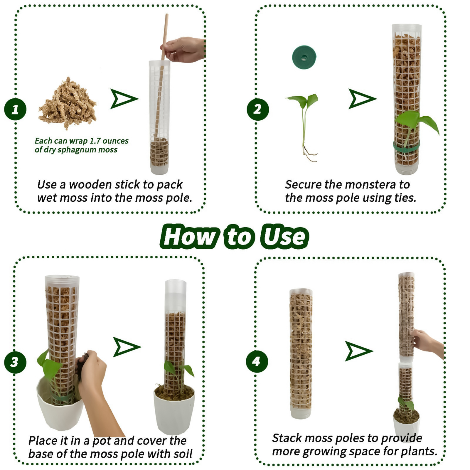 Self-watering Moss Pole Plasti - Tree Stand Ladder のレビューと価格