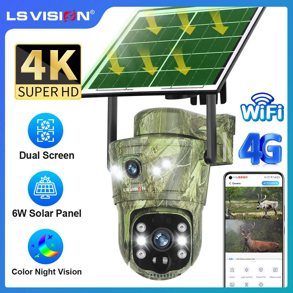 LS VISION 4K Dual Screen 4G So - Outdoor Hunting Camera Wifi のレビューと価格