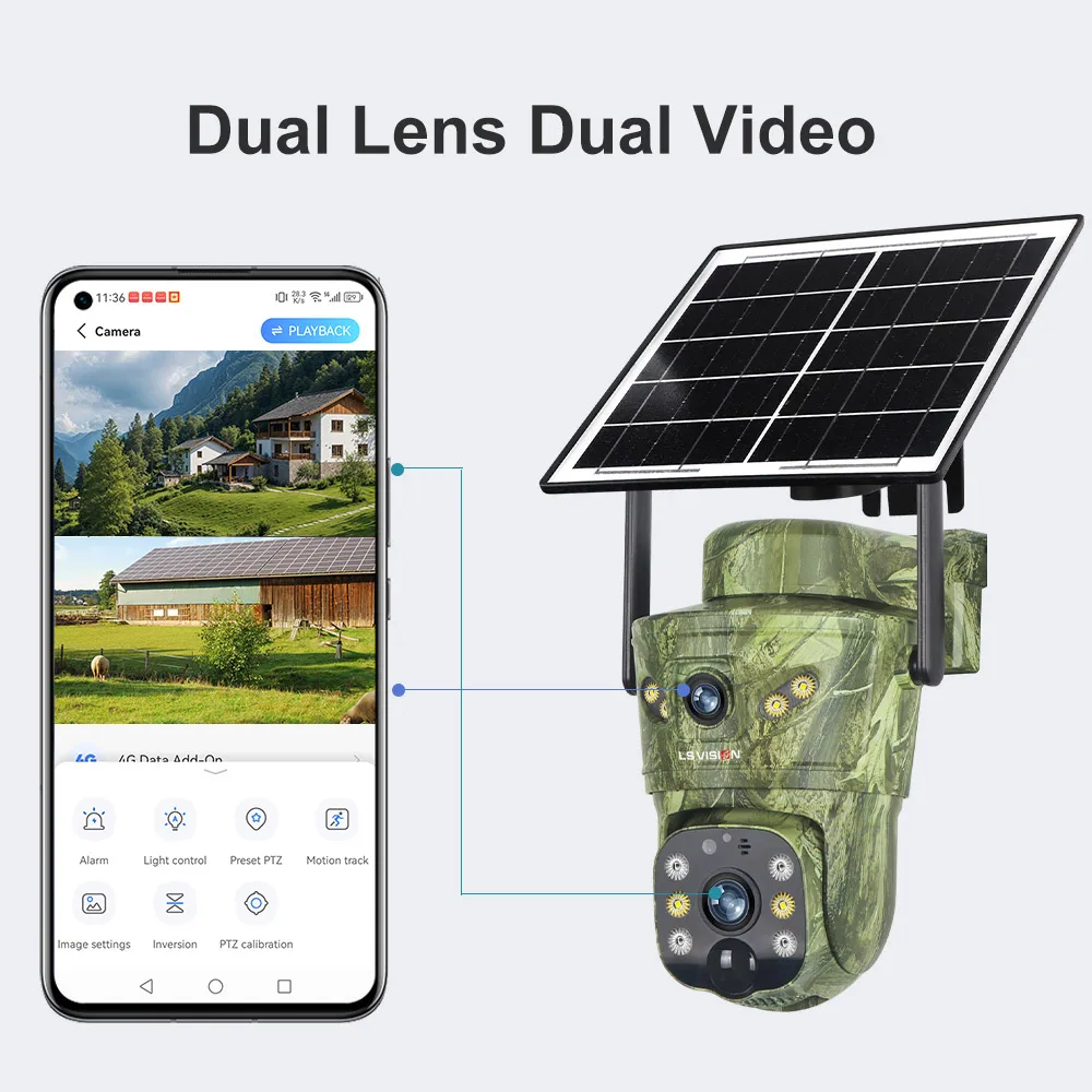LS VISION 4K Dual Screen 4G So - Outdoor Hunting Camera Wifi のレビューと価格
