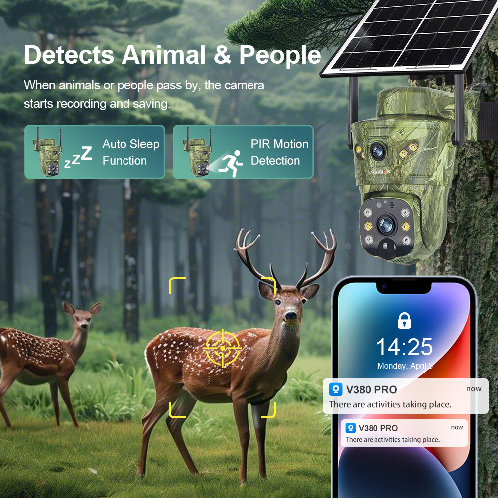 LS VISION 4K Dual Screen 4G So - Outdoor Hunting Camera Wifi のレビューと価格