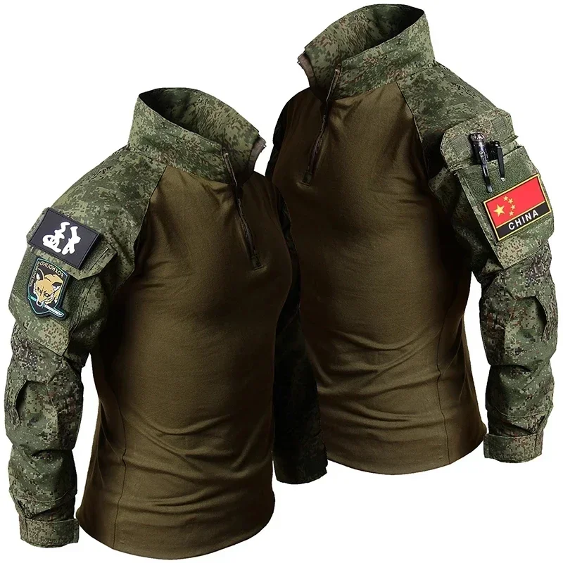 RU Camo Tactical Uniform Outdo - Outdoor Hunting T Shirts のレビューと価格