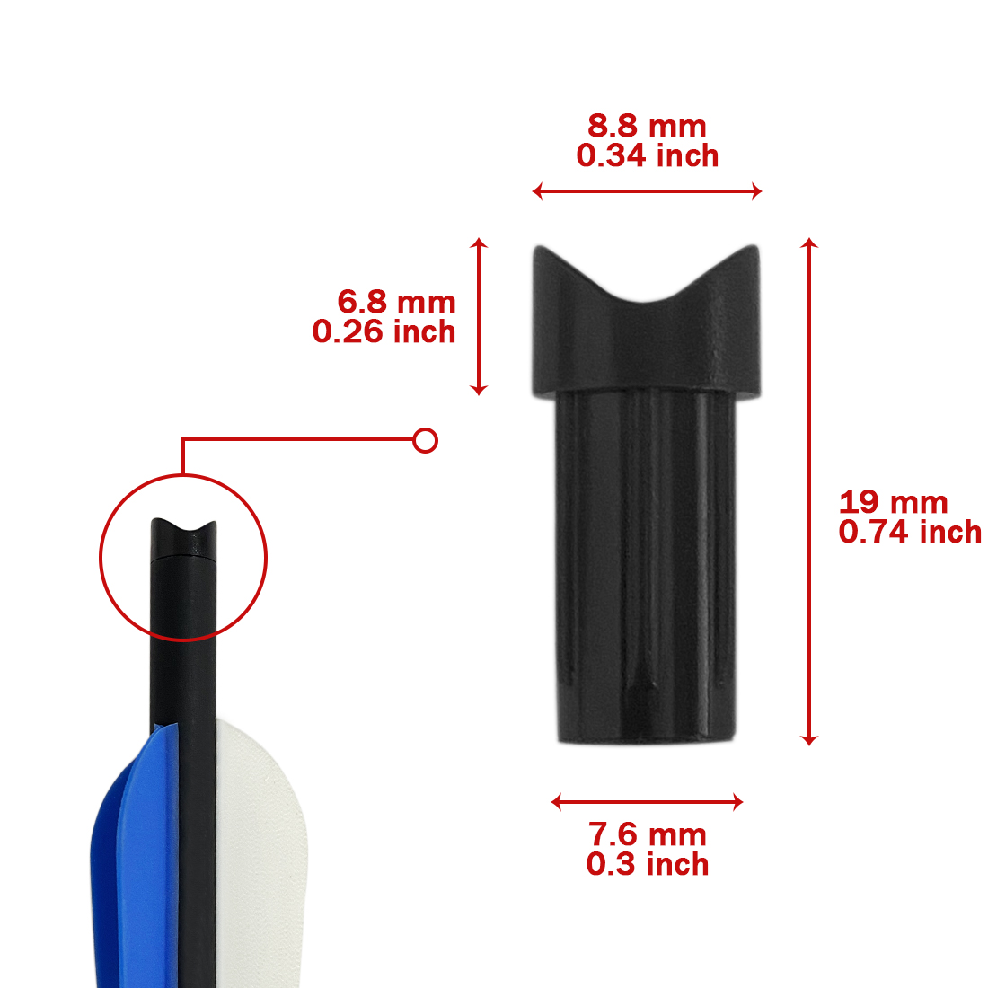 50Pcs Premium Half-moon Intern - Arrow Carbon Shaft のレビューと価格